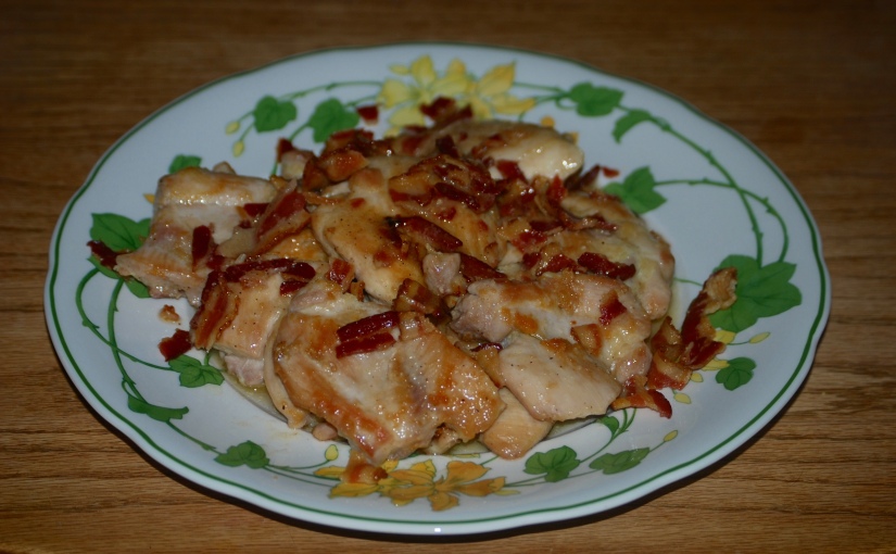 Chicken Schnitzel with Bacon and White Wine